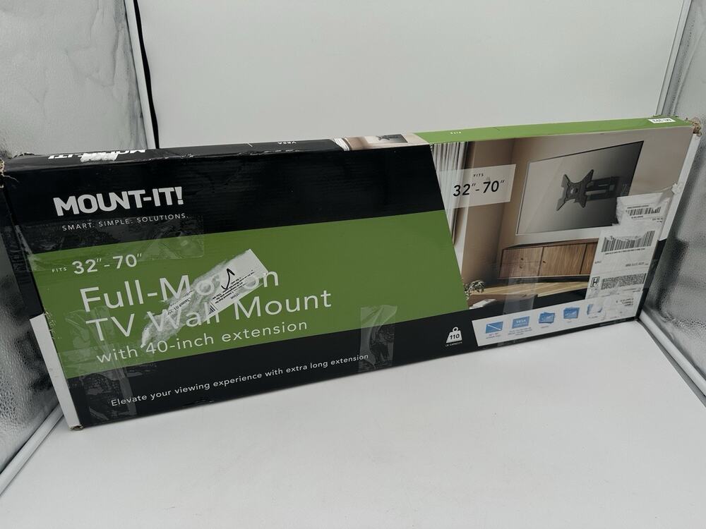 Mount-It! Full-Motion Wall TV Mount 110 Lbs. Max. (MI-393)